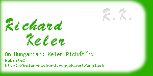 richard keler business card